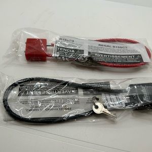 2 Lot 15" Firearm Safety Cable Lock  Red Regal Black FSDC Firearm Safety Devices